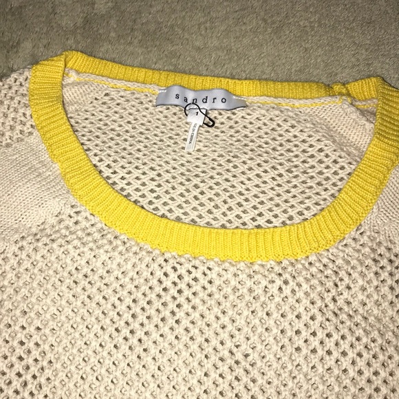 Beautiful Sandro beige yellow SEXY Sweater size 1 - Picture 3 of 6